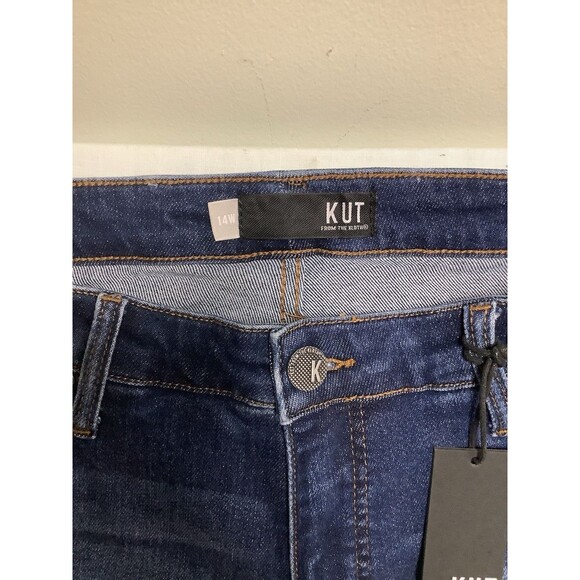 NWT KUT Women’s distressed Rachael High Rise Fab Ab Mom Jean size 14W - Picture 1 of 7